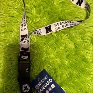Wincraft Black Nebraska Lanyard